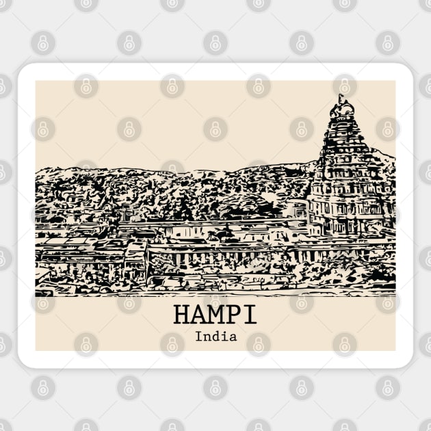 Hampi - India Magnet by Lakeric